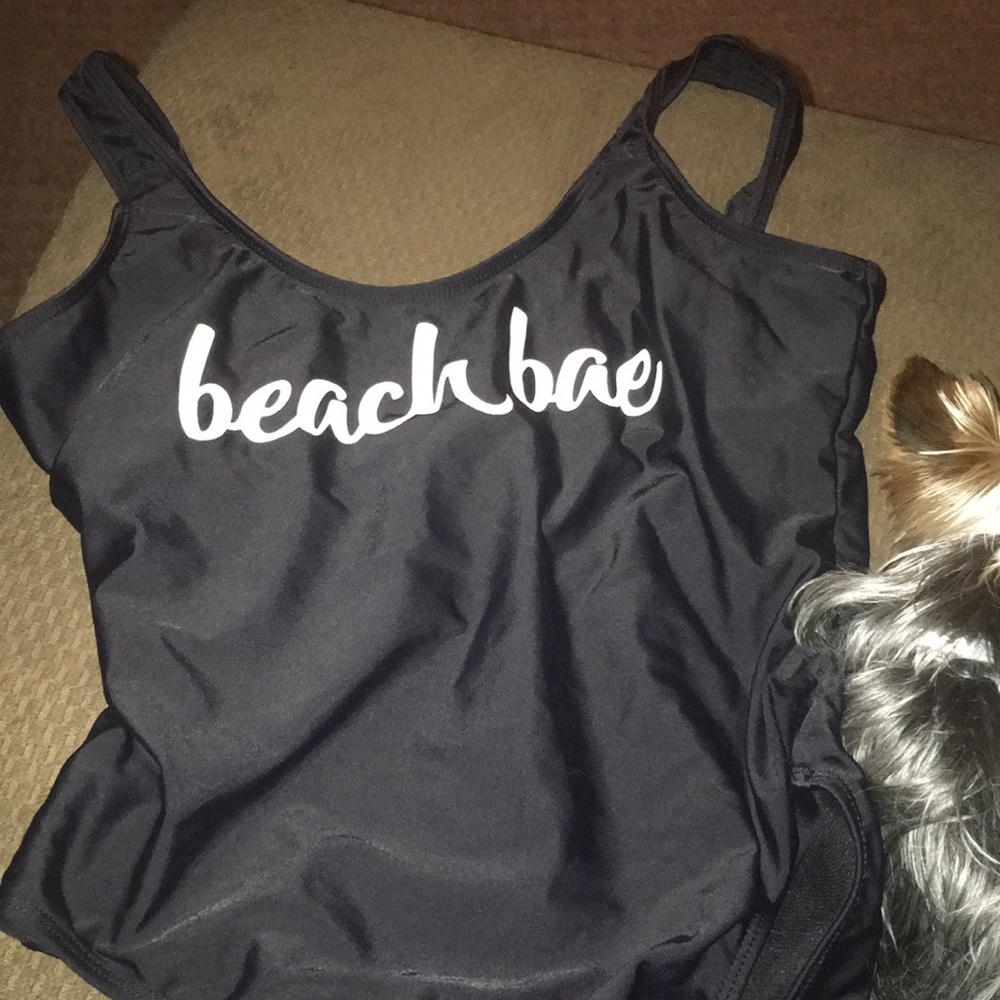 black swim suit